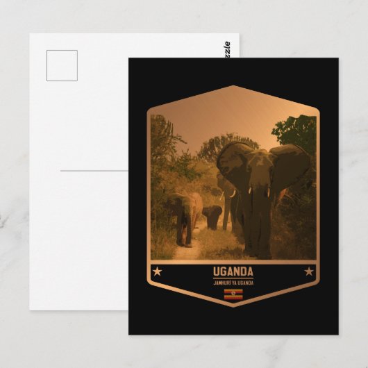 ウガンダ ポストカード (正面/裏面)