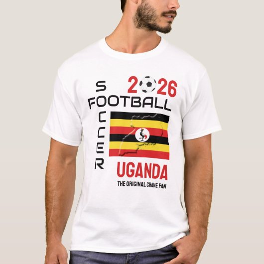ウガンダ 2026 サッカー ファン Tシャツ (正面)