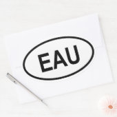 ウガンダ「EAU」 楕円形シール (封筒)