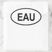 ウガンダ「EAU」 楕円形シール (バッグ)