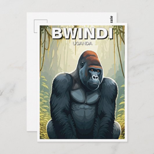 ウガンダBwindi不可侵の国立公園 ポストカード (正面/裏面)