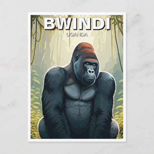 ウガンダBwindi不可侵の国立公園 ポストカード (正面)