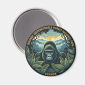 ウガンダBwindi不可侵の国立公園 マグネット (正面/裏面)