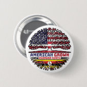 ウガンダUSアメリカ合衆国アメリカ統一された州ツリー 缶バッジ (正面&裏面)
