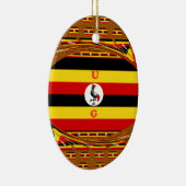 ウガ鮮やかンダ国旗インスパイアー セラミックオーナメント (右)