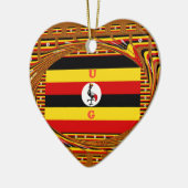 ウガ鮮やかンダ国旗インスパイアー セラミックオーナメント (左)