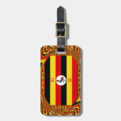 ウガ鮮やかンダ国旗インスパイアー ラゲッジタグ (正面縦)