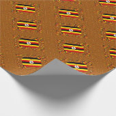ウガ鮮やかンダ国旗インスパイアー ラッピングペーパー (角)