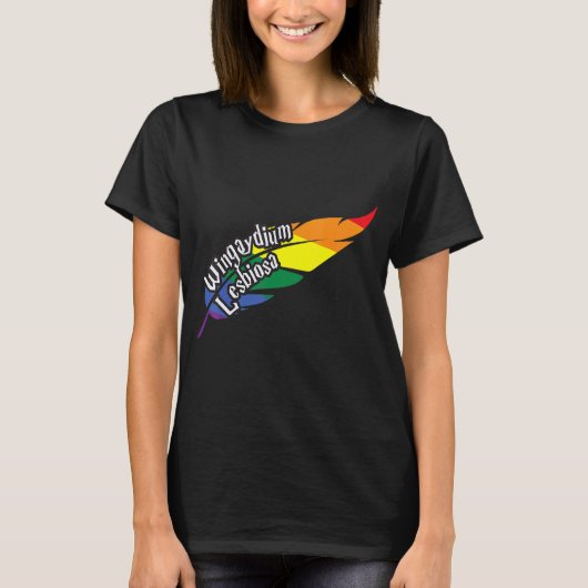 ウギディウムレズビオサハート国旗Lgbtゲイforプライド Tシャツ (正面)