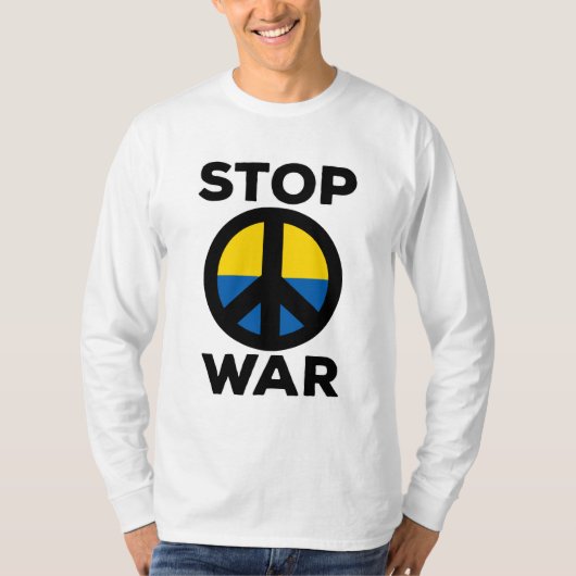 ウクストップライナ国旗 Tシャツ (正面)