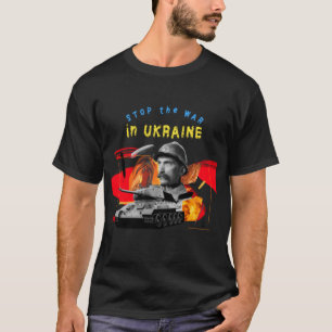 ウクストップライナ戦争Tシャツ 私はウクライナに立ち向かう Tシャツ