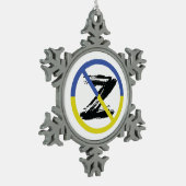 ウクストップラン装飾用クッション戦争 スノーフレークピューターオーナメント (左)