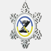 ウクストップラン装飾用クッション戦争 スノーフレークピューターオーナメント (右)