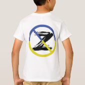 ウクストップラン装飾用クッション戦争 Tシャツ (裏面)