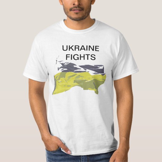 ウクストップロシアのライナ侵攻。グローリー4ウクライナ Tシャツ (正面)