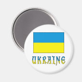 ウクライナおよびウクライナ国旗 マグネット (正面/裏面)
