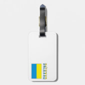 ウクライナおよびウクライナ国旗 ラゲッジタグ (裏面縦)