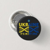 ウクライナそれは私のDNA Tシャツのキーチェーンにある 缶バッジ (正面&裏面)