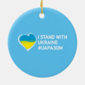 ウクライナと共に立つ，ウクライナの統一のマラソン セラミックオーナメント (裏面)
