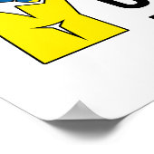 ウクライナと共に立つ |ウクライナ国旗の手拳 ポスター (角)