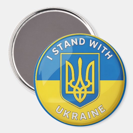 ウクライナと共に立つ マグネット (正面/裏面)