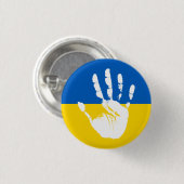 ウクライナと共に立つ |戦争ストップボタン 缶バッジ (正面&裏面)