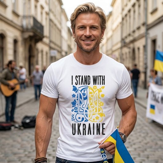 ウクライナと共に トライデントマーク Tシャツ