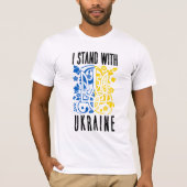 ウクライナと共に トライデントマーク Tシャツ (正面)