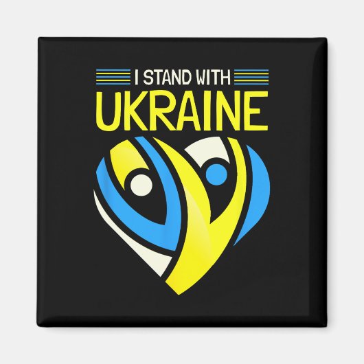 ウクライナと共に フラッグ プーチン反対 戦争反対 U マグネット (正面)