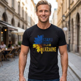 ウクライナと共に。平和のヒマワリのシンボル Tシャツ