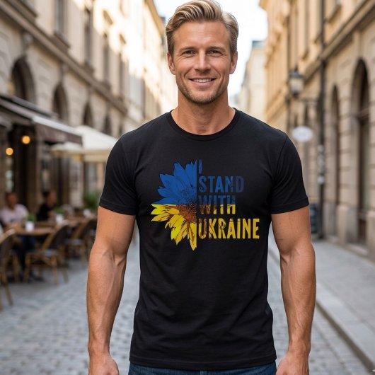 ウクライナと共に。平和のヒマワリのシンボル Tシャツ