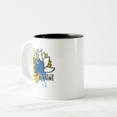 ウクライナと立つ ツートーンマグカップ (正面左)