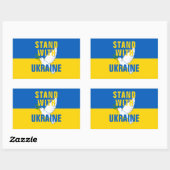 ウクライナと立つ 長方形シール (シート)
