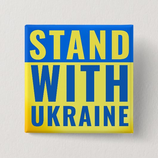 ウクライナと連帯するボタン 缶バッジ (正面)