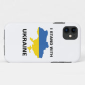 ウクライナと連帯 ウクライナ国旗と地図 Case-Mate iPhoneケース (裏面(横))