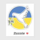 ウクライナにおけるウクライナ国旗の和平アンチ戦争 シール (シート)