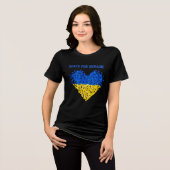 ウクライナに平和を。愛。ハート。 トライブレンドＴシャツ (正面全面)