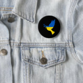 ウクライナに平和を 鳥。ウクライナと共に。支援 缶バッジ (インサイチュ)
