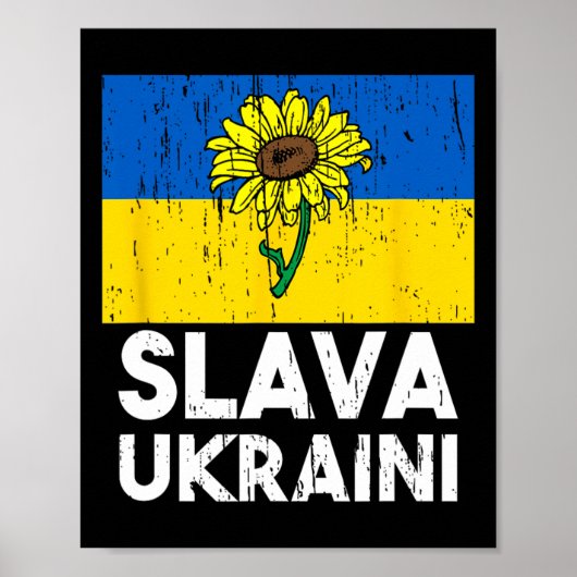 ウクライナに栄光あれ ひまわり Stand+With+Ukraine メンズ服 ポスター (正面)