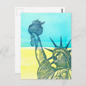 ウクライナに立つ ポストカード (正面/裏面)