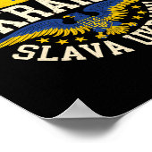 ウクライナに賛同します Slava Ukraini ウクライナに栄光を ポスター (角)