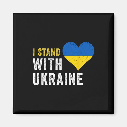 ウクライナに賛同 プーチンStop 戦争Stop サポートU マグネット (正面)