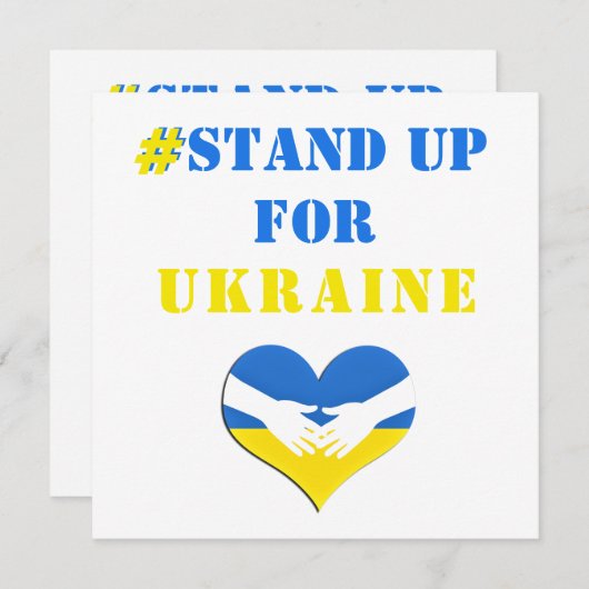 #ウクライナのために立ち上がる – 自由 – ウクライナ国旗 (正面/裏面)