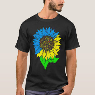 ウクライナのひまわりと国旗 ウクライナ Tシャツ