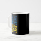 ウクライナのひまわりの刺繍シャツ コーヒーマグカップ (正面左)