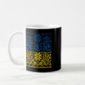 ウクライナのひまわりの刺繍シャツ コーヒーマグカップ (左)