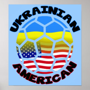 ウクライナのアメリカのサッカーポスターフットボール ポスター