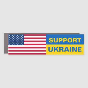 ウクライナのアメリカ国旗の連帯を支持する カーマグネット
