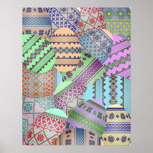 ウクライナのイースターエッグ（ピサンキー）ポスター ポスター (正面)