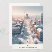 ウクライナのウィンターワンダーランド - 水彩画 シーズンカード (正面/裏面)